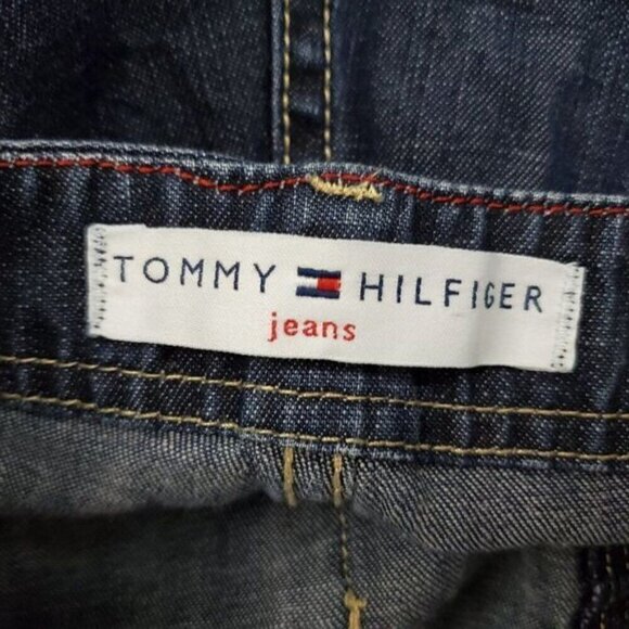 Tommy Hilfiger Patch Pockets Straight Leg Jeans  36" Waist Classic Dark Denim - Picture 8 of 9